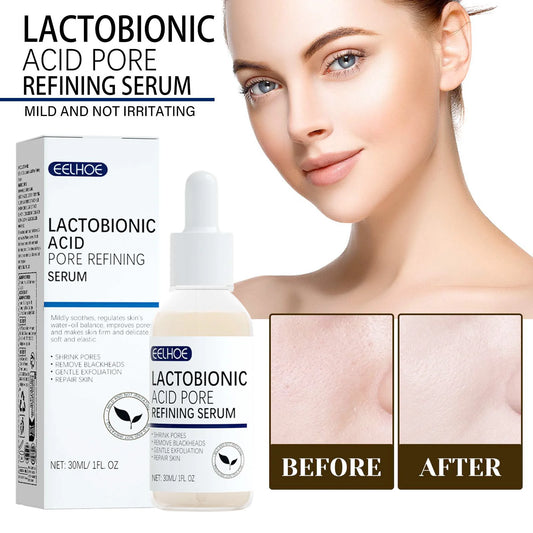 EELHOE Lactobionic Acid Pore Shrinking Essence Skin Elastic and Fine Cleansing Blackhead Skin Care Essence