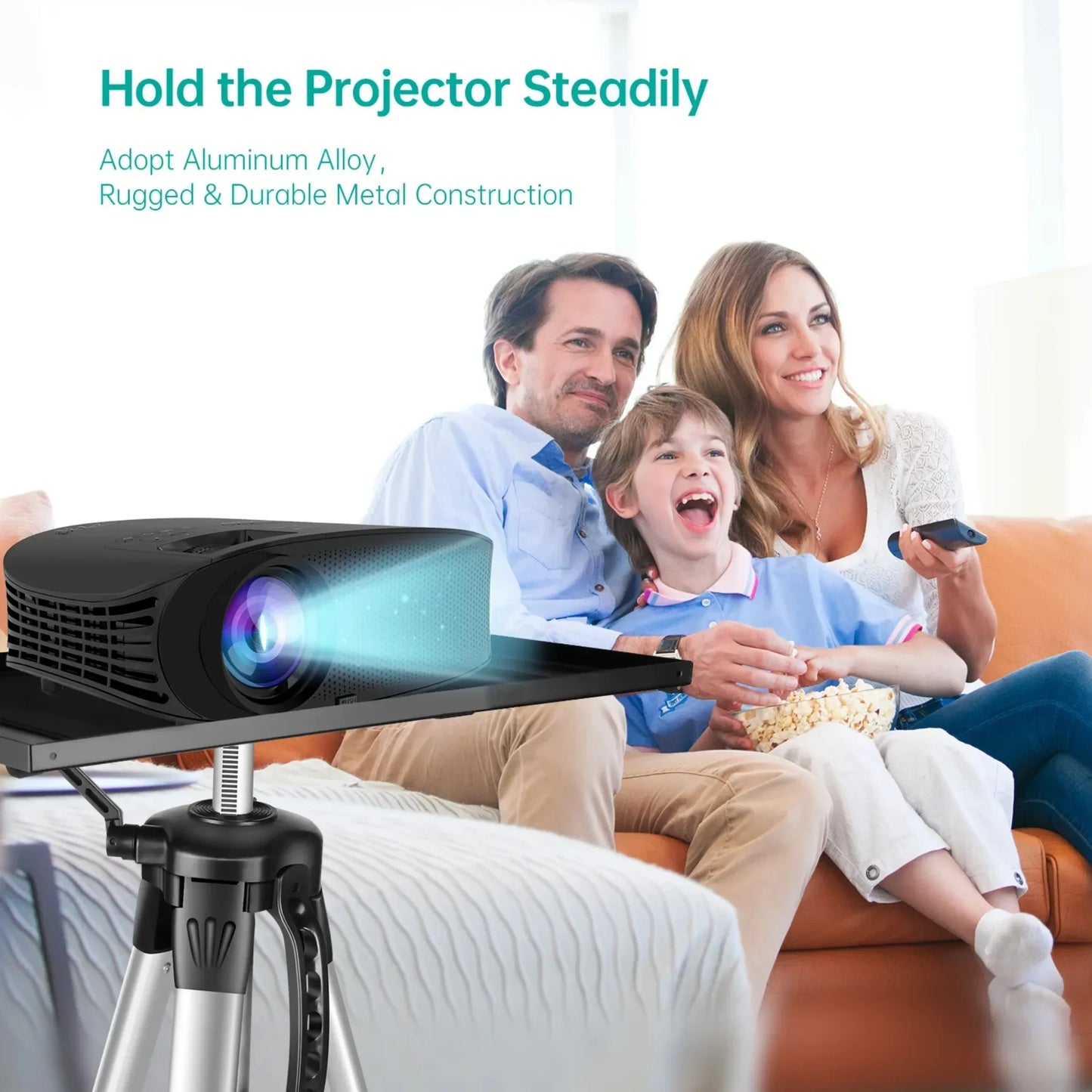 Portable Aluminum Projector Stand , Adjustable Height Tripod for Presentations, Easy to Carry and Set Up