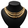 Hip Hop Bling 18K Gold-plated Cuban Link Chain Necklaces Tank Chain Men's Whip Chain Necklace Men Rapper Jewelry