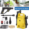 Electric High Pressure Washer 1600W,120bar,380l/h Adjustable Lance from 0 to 180°,7m Flexible Hose,for Terraces,Gardens,Cars