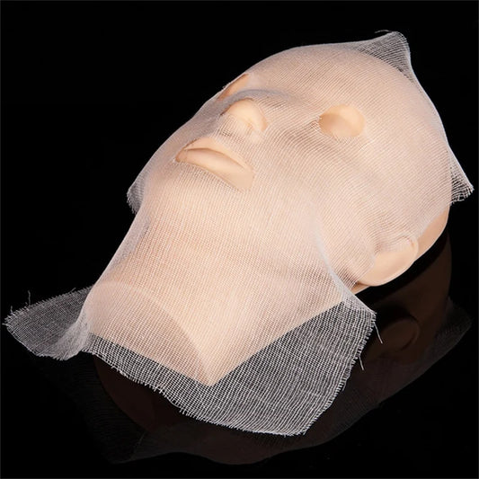 100pcs/bag 25x30cm Soft Disposable Gauze Face Mask Paper Sheet Beauty Salon Special Gauze Absorption Non-Irritating Pure Cotton