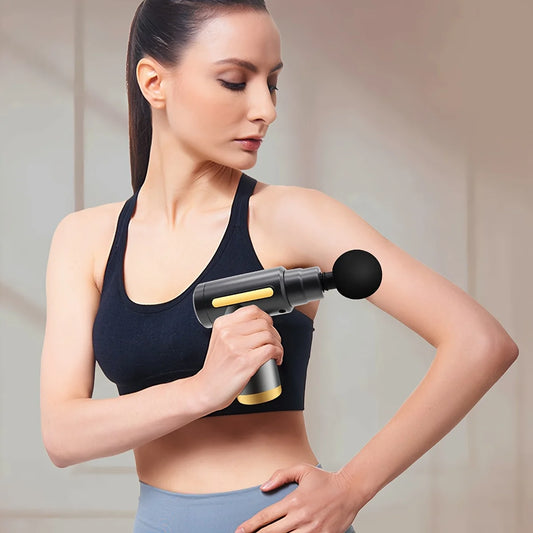 Long endurance TYPE-C mouth electric massager with six adjustable levels, silent fascia gun, multifunctional button fascia gun