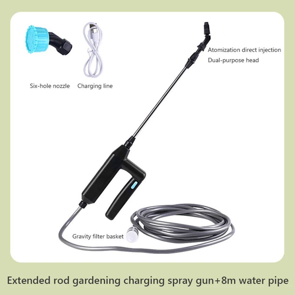 Electric Plant Sprayer Watering Spray Wand with 2/4 Mist Nozzles USB Rechargeable Garden Sprayer Plant Mister Sprayer Yard Lawn
