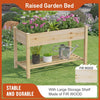 Raised Garden Bed with Shelf,Elevated Wooden Planter Box with Legs,Garden Planter for Backyard, Patio, Balcony