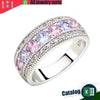 Pink Diamond Women's Wedding Ring, High-end Colored Zircon Ring, Creative Hand Jewelry