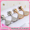 S925 Sterling Silver Earrings with High-Quality Diamonds – Princess-Style, Luxury Women's Jewelry