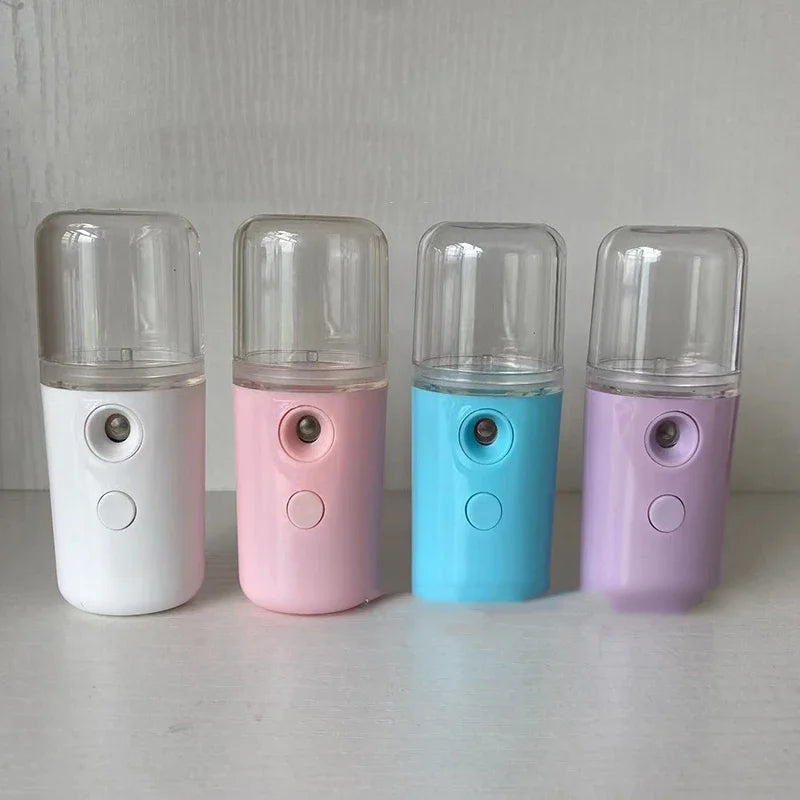 Mini Portable Humidifier Facial Steamer Device Beauty Spray Hydrating Apparatus Cold Spray Apparatus Rechargeable Nano Spray