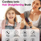 Porta Mini Hair Straightening Brush for Travel– Cordless & USB Rechargeable,Ionic Hot Comb for Frizz-Free Shine,Lightweight