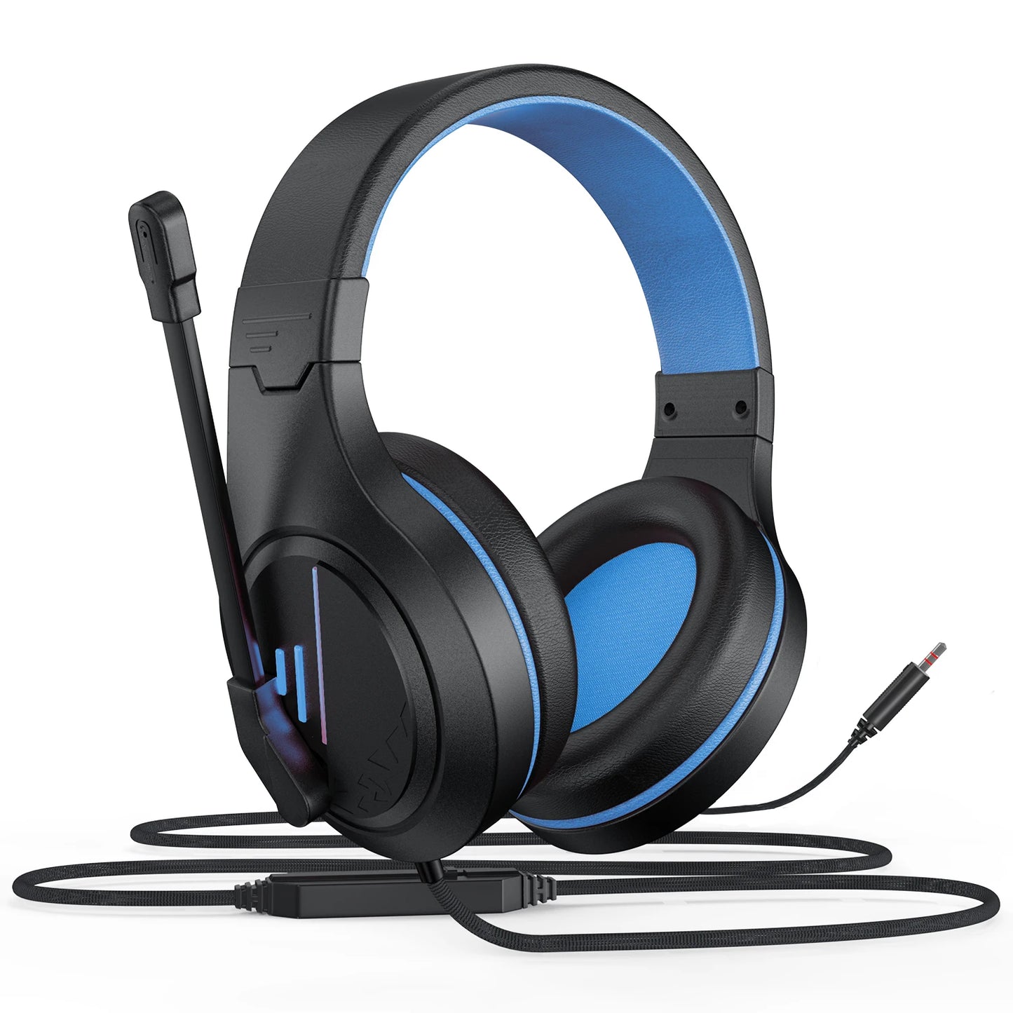 WIRED Listen with headphones Noise Isolating earphone with Microphone Volume Control for PS4 PS5 PC Laptop, Phones,Tablet