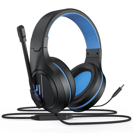 WIRED Listen with headphones Noise Isolating earphone with Microphone Volume Control for PS4 PS5 PC Laptop, Phones,Tablet