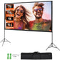 SucceBuy Projector Screen with Stand 100 120 150 inch 16:9 4K 1080 HD Portable Projection Screen for Home Office Theater Cinema