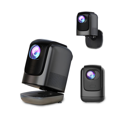 Projector  Android Native 1080p Support 4K Wall Mount Design  with 180°Adjustable Stand Portable  WiFi Bluetooth, Model:TZ1