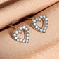 Classic Design Dazzling Heart Stud Earrings for Women High Quality Romantic Female Accessories Timeless Styling Jewelry