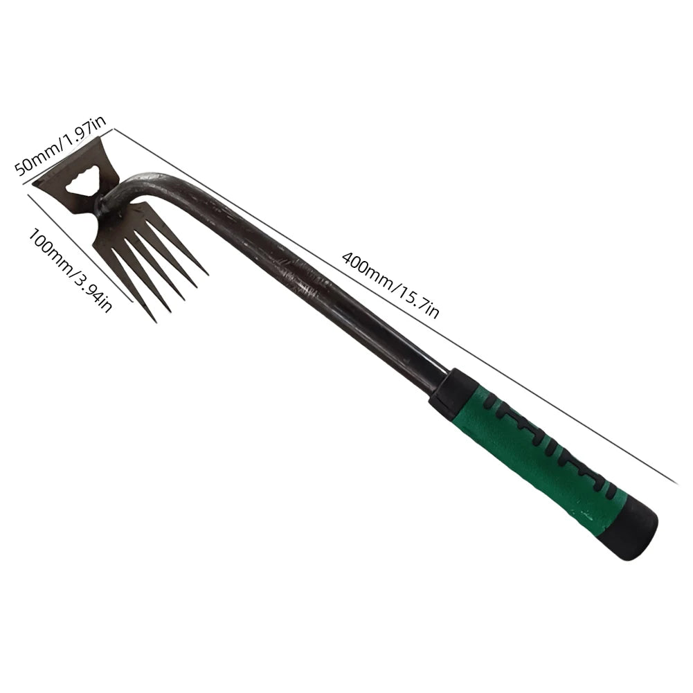 5/6/11Teeth Weed Remover Powerful Weed Puller Shovel Multifunctional Garden Rake Weeding Removal Hoe for Backyard Soil Loosening