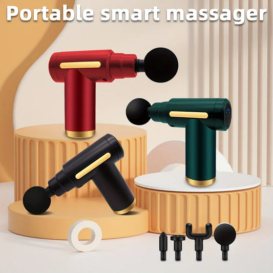 Long endurance TYPE-C mouth electric massager with six adjustable levels, silent fascia gun, multifunctional button fascia gun