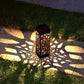 6PCS Solar Powered LED Garden Stake Lights Decorative Hollow-Out Lawn Lamps, Waterproof Outdoor Landscape Lighting 400mah