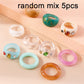 Aihua Korean Colorful Small Flower Ring Sets Bohemia Handmade Multi Beaded Rice Beads Finger Ring For Women Beach Jewelry Gifts