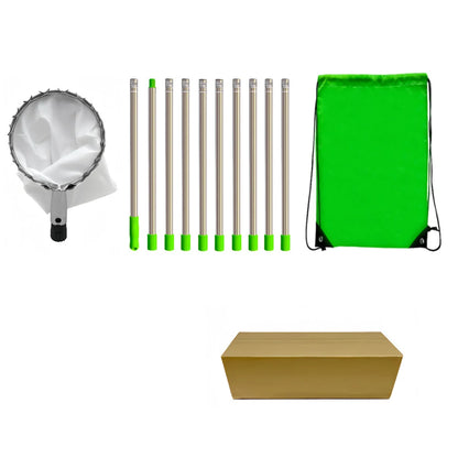 Fruit Picker Pole with Storage Bag Stainless Steel Apple Picker Pole Fruits Catcher Tree Picker Tree Picker Farm Garden Supplies