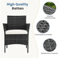 Furniture Set 3 Pieces, Outdoor Wicker Furniture with Coffee Table, Modern Rattan Patio Chairs Conversation Sets with Sofa