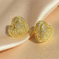 Classic Design Dazzling Heart Stud Earrings for Women High Quality Romantic Female Accessories Timeless Styling Jewelry