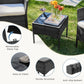 Furniture Set 3 Pieces, Outdoor Wicker Furniture with Coffee Table, Modern Rattan Patio Chairs Conversation Sets with Sofa