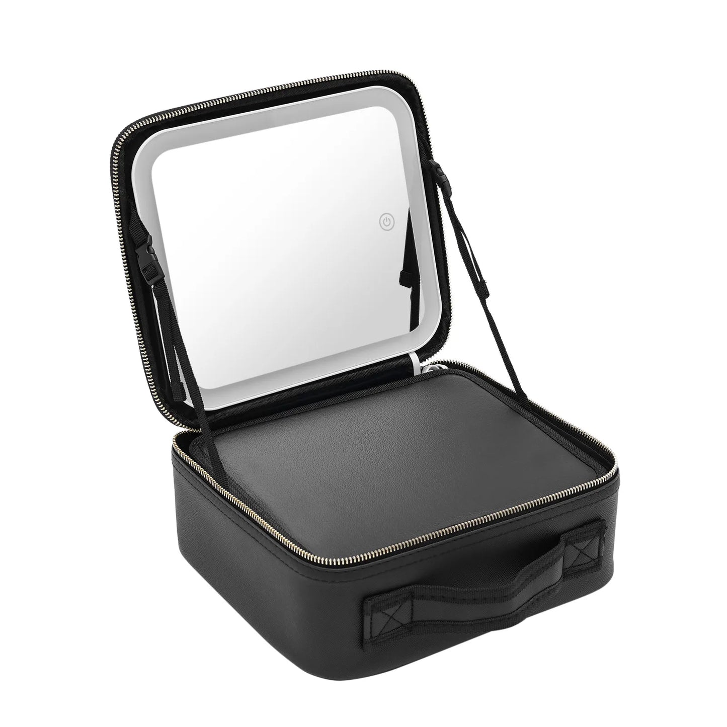 Professional LED Makeup Train Case with 3-Color Lighting 23.5" Mirror & Waterproof Cosmetic Organizer 76 Beads 2000mAh Battery