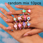 Aihua Korean Colorful Small Flower Ring Sets Bohemia Handmade Multi Beaded Rice Beads Finger Ring For Women Beach Jewelry Gifts