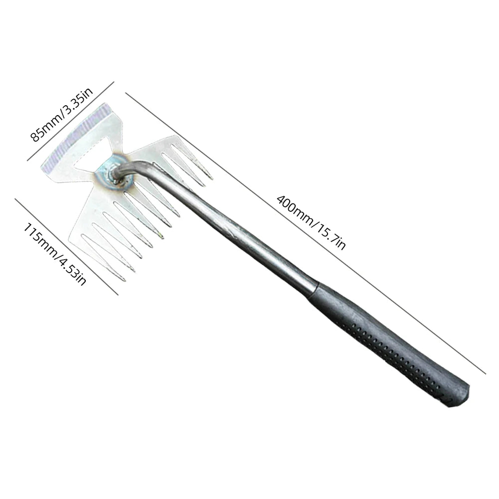 5/6/11Teeth Weed Remover Powerful Weed Puller Shovel Multifunctional Garden Rake Weeding Removal Hoe for Backyard Soil Loosening