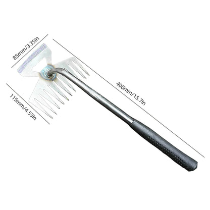 5/6/11Teeth Weed Remover Powerful Weed Puller Shovel Multifunctional Garden Rake Weeding Removal Hoe for Backyard Soil Loosening