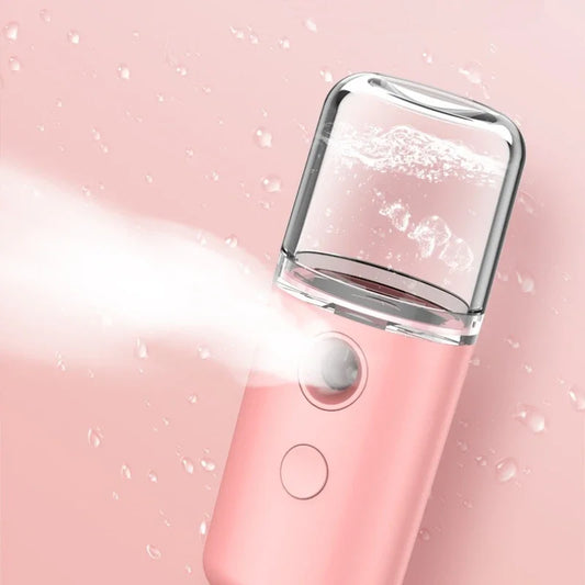 Mini Portable Humidifier Facial Steamer Device Beauty Spray Hydrating Apparatus Cold Spray Apparatus Rechargeable Nano Spray