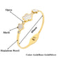 Hot Sale Simple Shell Five-Leaf Flower Stainless Steel Open Bangle Fashion For Woman Non Fading Clover Jewelry Party Gift Female