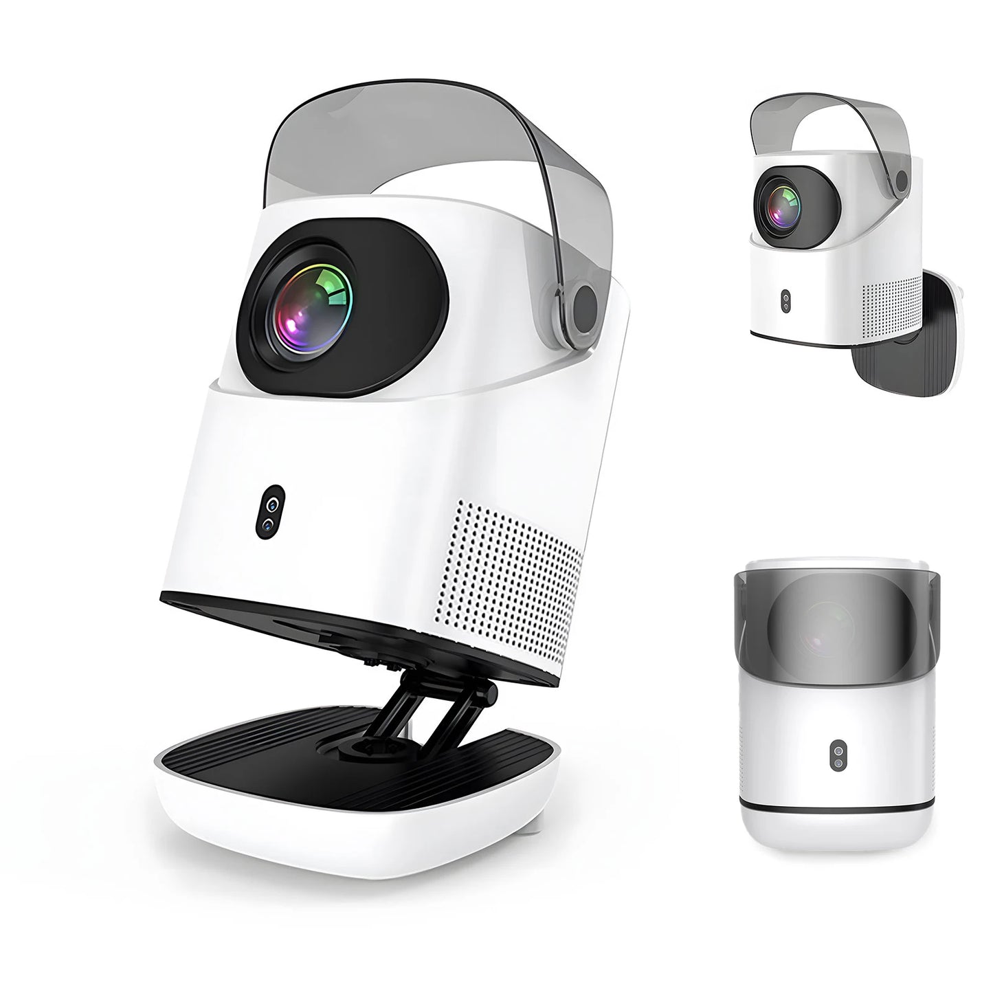 Portable Android  Native 1080p Projector Support 4K 180°Adjustable Stand Wall Mount Design  Wifi Bluetooth HDMI,USB,PC Model:TZ2