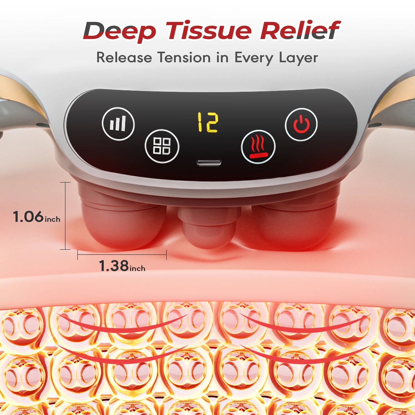 HOMEMASSA Abdominal Massager Electric Stomach Massager for Flattening Belly Multiple-use for Waist Abdomen Back Neck Leg 3 Modes