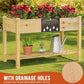 Raised Garden Bed with Shelf,Elevated Wooden Planter Box with Legs,Garden Planter for Backyard, Patio, Balcony