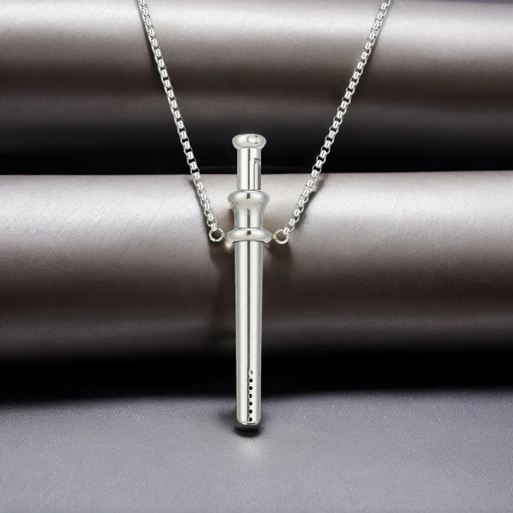 Meditation Whistle Necklace Anxiety Breathing Necklace Mindful Breathing Necklace Meditation Jewelry for Anxiety & Stress Relief
