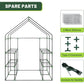 Portable PE Cover Greenhouse with Anchors and Ropes Indoor Outdoor-3 Tier 8 Wired Shelves Plant Gardening Hot House
