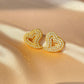 Classic Design Dazzling Heart Stud Earrings for Women High Quality Romantic Female Accessories Timeless Styling Jewelry