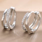 Fashion Gold Color Zircon Hoop Earrings for Women Boho Retro Geometric Statement Copper Metal Earrings Trendy Jewelry Gifts 2024