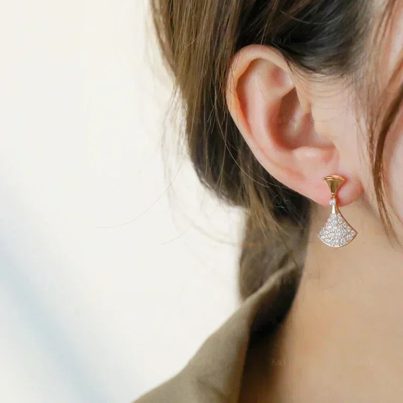 S925 Sterling Silver Earrings with High-Quality Diamonds – Princess-Style, Luxury Women's Jewelry