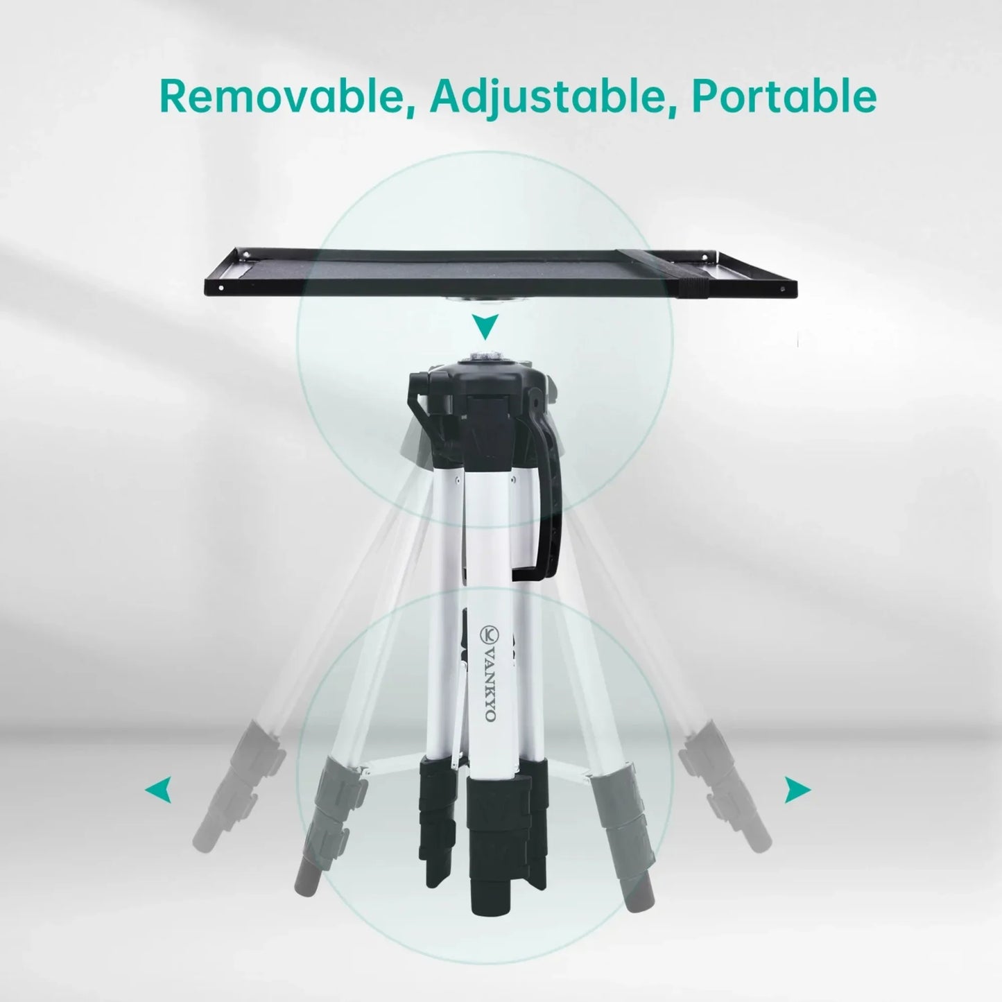 Portable Aluminum Projector Stand , Adjustable Height Tripod for Presentations, Easy to Carry and Set Up