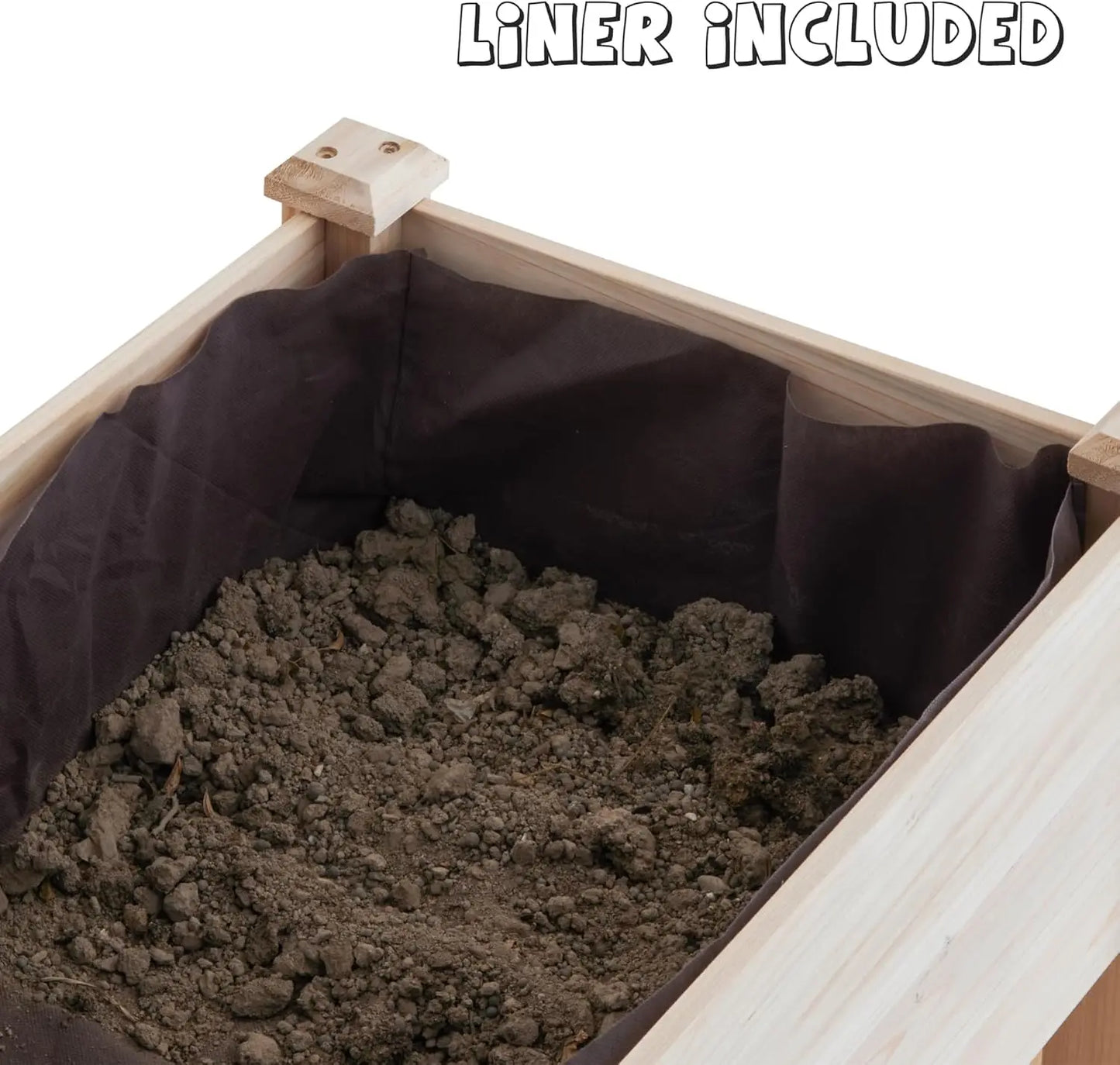 Raised Garden Bed with Shelf,Elevated Wooden Planter Box with Legs,Garden Planter for Backyard, Patio, Balcony
