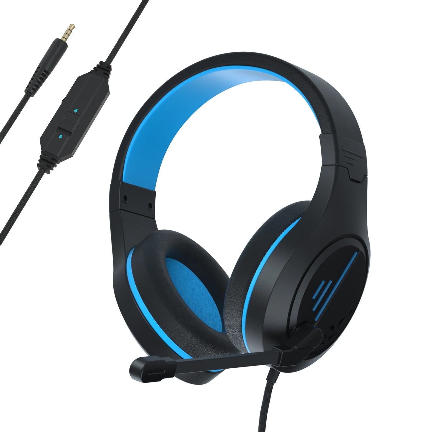 WIRED Listen with headphones Noise Isolating earphone with Microphone Volume Control for PS4 PS5 PC Laptop, Phones,Tablet